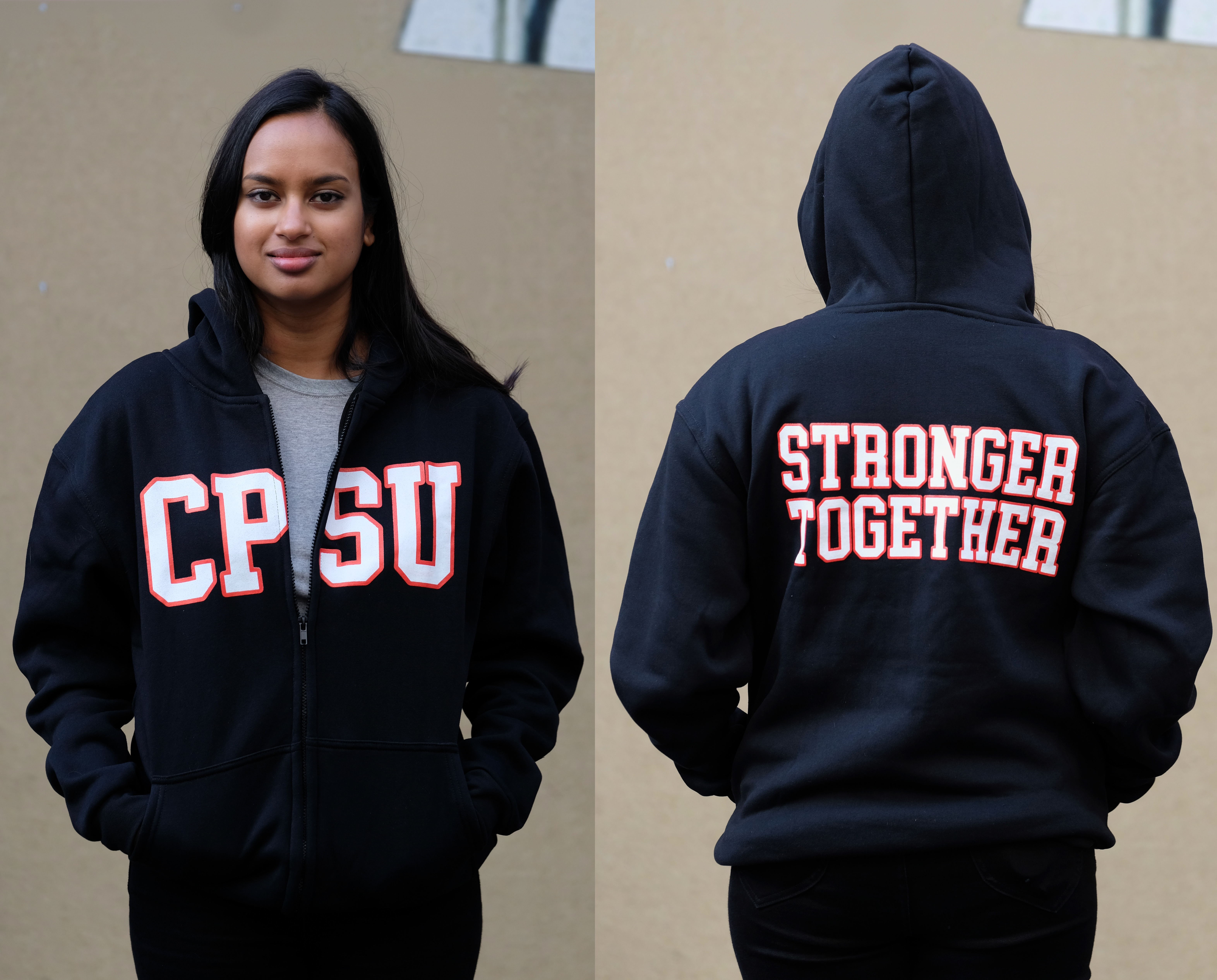 Stronger Together Hoodie (Unisex, Black, Size 3XL)